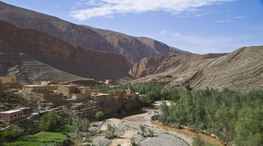 gorges du dades, dades canyon, morocco, landscape, high mountains, plateau